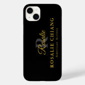 Individuelle Name und Titel mit Monogramm Case-Mate iPhone Hülle (Rückseite)