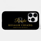 Individuelle Name und Titel mit Monogramm Case-Mate iPhone Hülle (Rückseite (Horizontal))