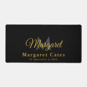 Individuelle Name und Titel mit Monogramm - Schreibtischunterlage