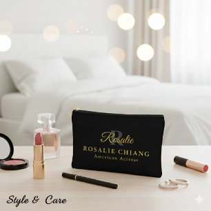 Individuelle Name und Titel mit Monogramm - Zubehörtasche