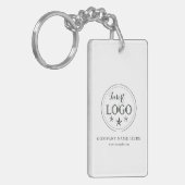 Individuelle Name und Titel Rectangle Schlüsselanh Schlüsselanhänger (Vorderseite links)