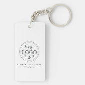 Individuelle Name und Titel Rectangle Schlüsselanh Schlüsselanhänger (Rückseite)