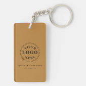Individuelle Name und Titel Rectangle Schlüsselanh Schlüsselanhänger (Rückseite)