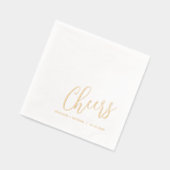 Individuelle Name- und Veranstaltungsdatum einfach Servietten Mit Folie (Links)