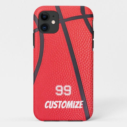 Individuelle Name- und Zahlenbasketball Case-Mate iPhone Hülle (Rückseite)
