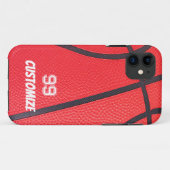 Individuelle Name- und Zahlenbasketball Case-Mate iPhone Hülle (Rückseite (Horizontal))