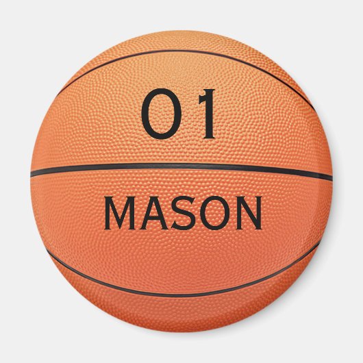 Individuelle Name- und Zahlenbasketballmagnet Magnet (Vorne)