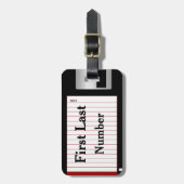Individuelle Name- und Zahlendiskette auf doppelse Gepäckanhänger (Vorderseite vertikal)