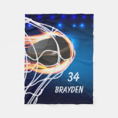 Individuelle Name und Zahlhockey Fleece Blanket (Vorderseite)