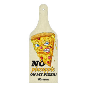 Individuelle Name und Zutaten Angry Pizza Schneidebrett
