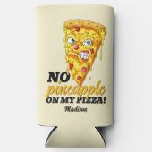 Individuelle Name und Zutaten Angry Pizza Selters Dosenkühler (Vorderseite)