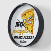 Individuelle Name und Zutaten Angry Pizza Uhr (Winkel)