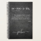 Individuelle Name UNENDITÄT LIEBE SIE MEHR WÄHREND Planer (Vorderseite)