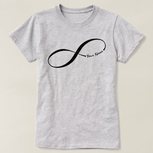Individuelle Name Unendlichkeit Symbol T - Shirt (Design vorne)