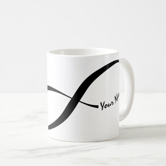 Individuelle Name-Unendlichkeitssymbol Kaffeetasse (VorderseiteRechts)