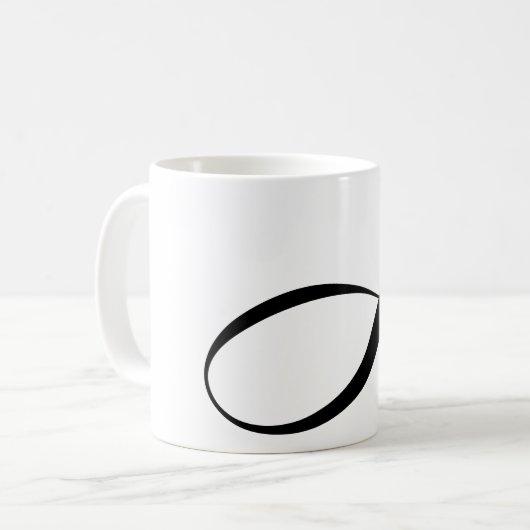 Individuelle Name-Unendlichkeitssymbol Kaffeetasse (Vorderseite Links)