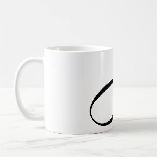Individuelle Name-Unendlichkeitssymbol Kaffeetasse (Links)