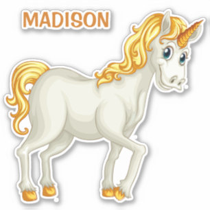 Individuelle Name UNICORN Aufkleber