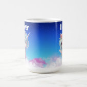Individuelle Name Unicorn Tasse (Mittel)