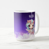 Individuelle Name Unicorn Tasse (VorderseiteRechts)