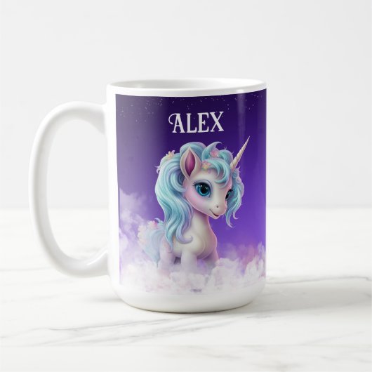 Individuelle Name Unicorn Tasse (Links)
