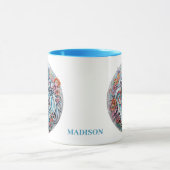 Individuelle Name Unicorn Tasse (Zentrum)