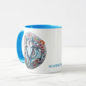 Individuelle Name Unicorn Tasse (Vorderseite Links)