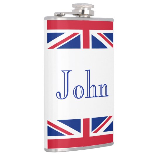 Individuelle Name Union Jack Flag Flachmann (Rechts)