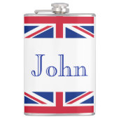 Individuelle Name Union Jack Flag Flachmann (Vorderseite)