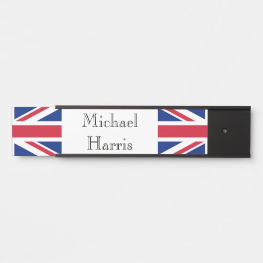 Individuelle Name Union Jack Flag npt Türschild (Vorderseite )