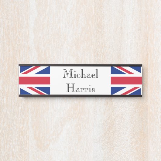 Individuelle Name Union Jack Flag npt Türschild (Vorderseite )
