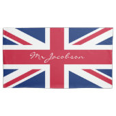Individuelle Name Union Jack Patriotic Kissenbezug (Vorderseite-Links)