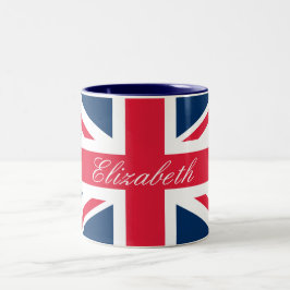 Individuelle Name Union Jack Tasse