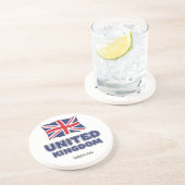 Individuelle Name United Kingdom Flag Getränkeuntersetzer (Seite)
