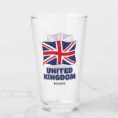 Individuelle Name United Kingdom Flag Glas (Vorderseite)