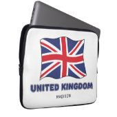 Individuelle Name United Kingdom Flag Laptopschutzhülle (Vorne Rechts)