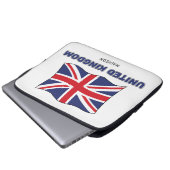 Individuelle Name United Kingdom Flag Laptopschutzhülle (Vorne Knopf)