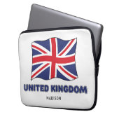 Individuelle Name United Kingdom Flag Laptopschutzhülle (Vorderseite Links)