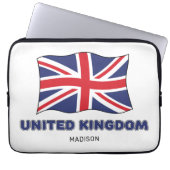 Individuelle Name United Kingdom Flag Laptopschutzhülle (Vorderseite)