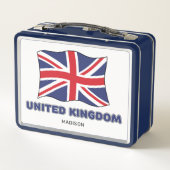 Individuelle Name United Kingdom Flag Metall Brotdose (Rückseite)