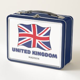 Individuelle Name United Kingdom Flag Metall Brotdose