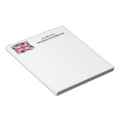 Individuelle Name United Kingdom Flag Notizblock (angewinkelt)