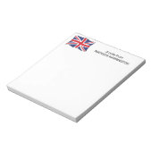 Individuelle Name United Kingdom Flag Notizblock (Rotiert)