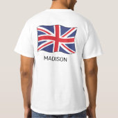 Individuelle Name United Kingdom Flag T-Shirt (Rückseite)
