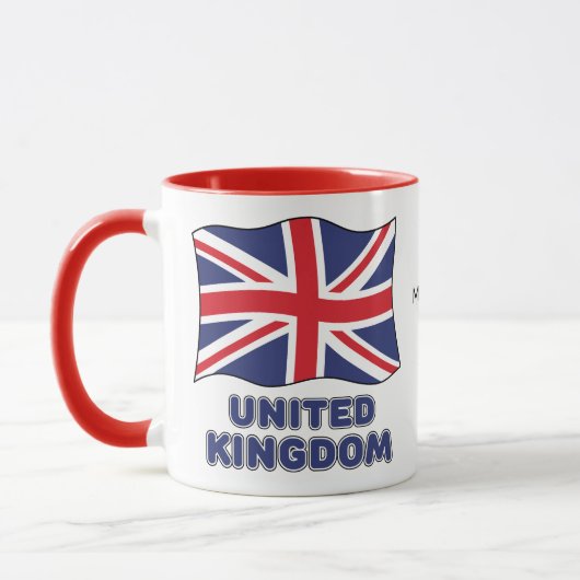Individuelle Name United Kingdom Flag Tasse (Links)