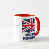 Individuelle Name United Kingdom Flag Tasse (VorderseiteRechts)