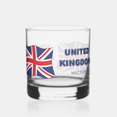 Individuelle Name United Kingdom Flag Whiskyglas (Rückseite)