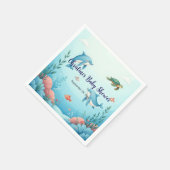 Individuelle Name unter der Sea Baby Dusche Serviette (Ecke)
