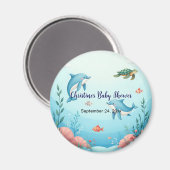 Individuelle Name unter der Sea Baby Dusche zu Gun Magnet (Vorderseite/Rückseite)