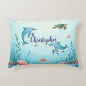 Individuelle Name unter Meer Dekokissen (Vorderseite)